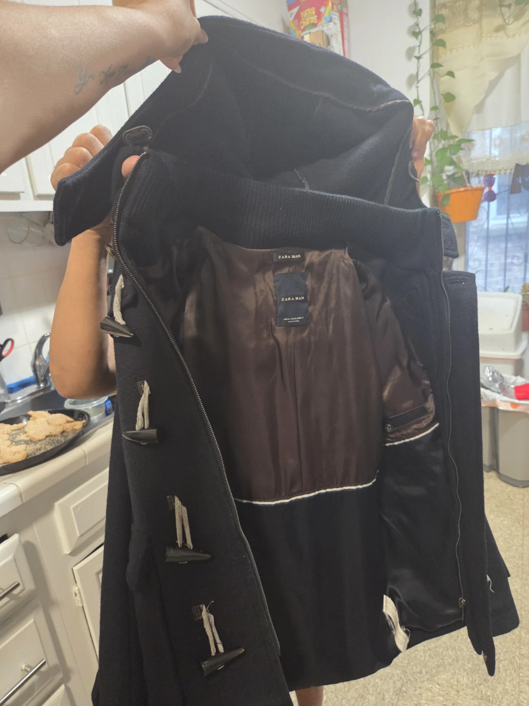 Zara Man Navy Duffle Coat - photo 3