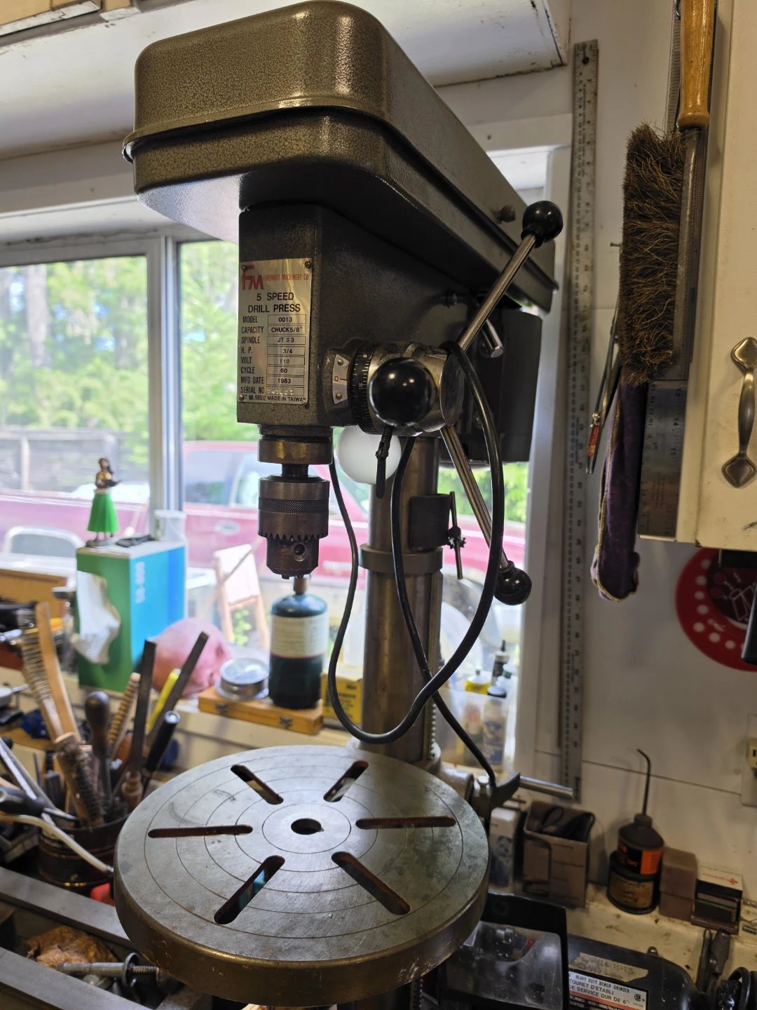 Foremost multi speed drill press, like new.