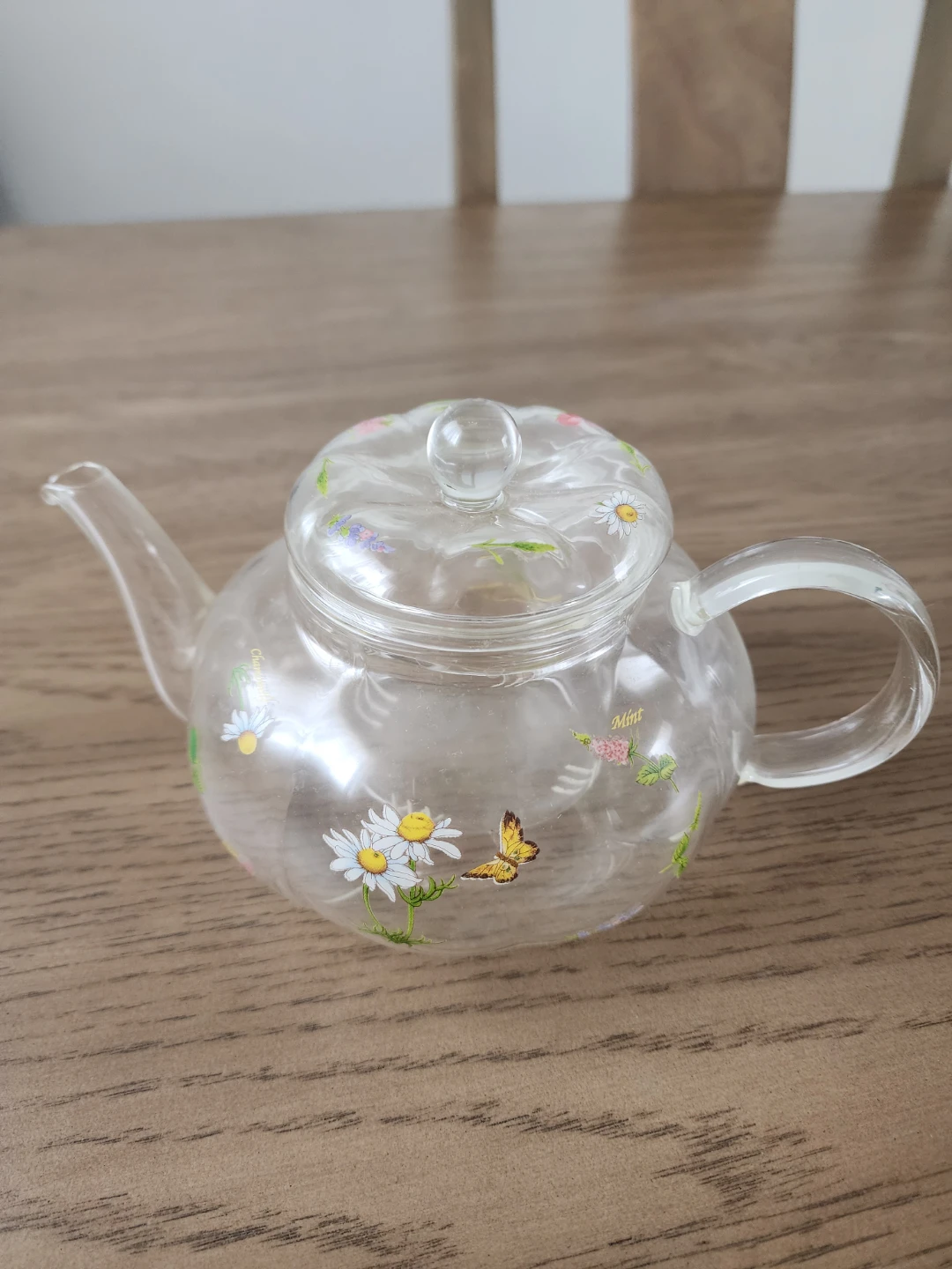Glass Teapot and Cups Set with Floral Design - photo 3