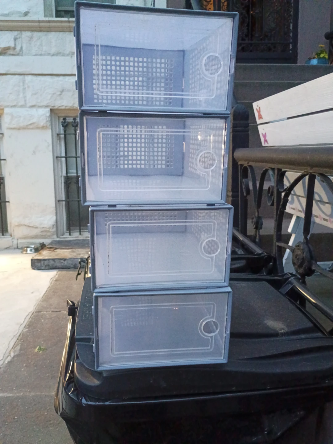 Stackable Shoe Storage Boxes (Set of 4) - photo 3