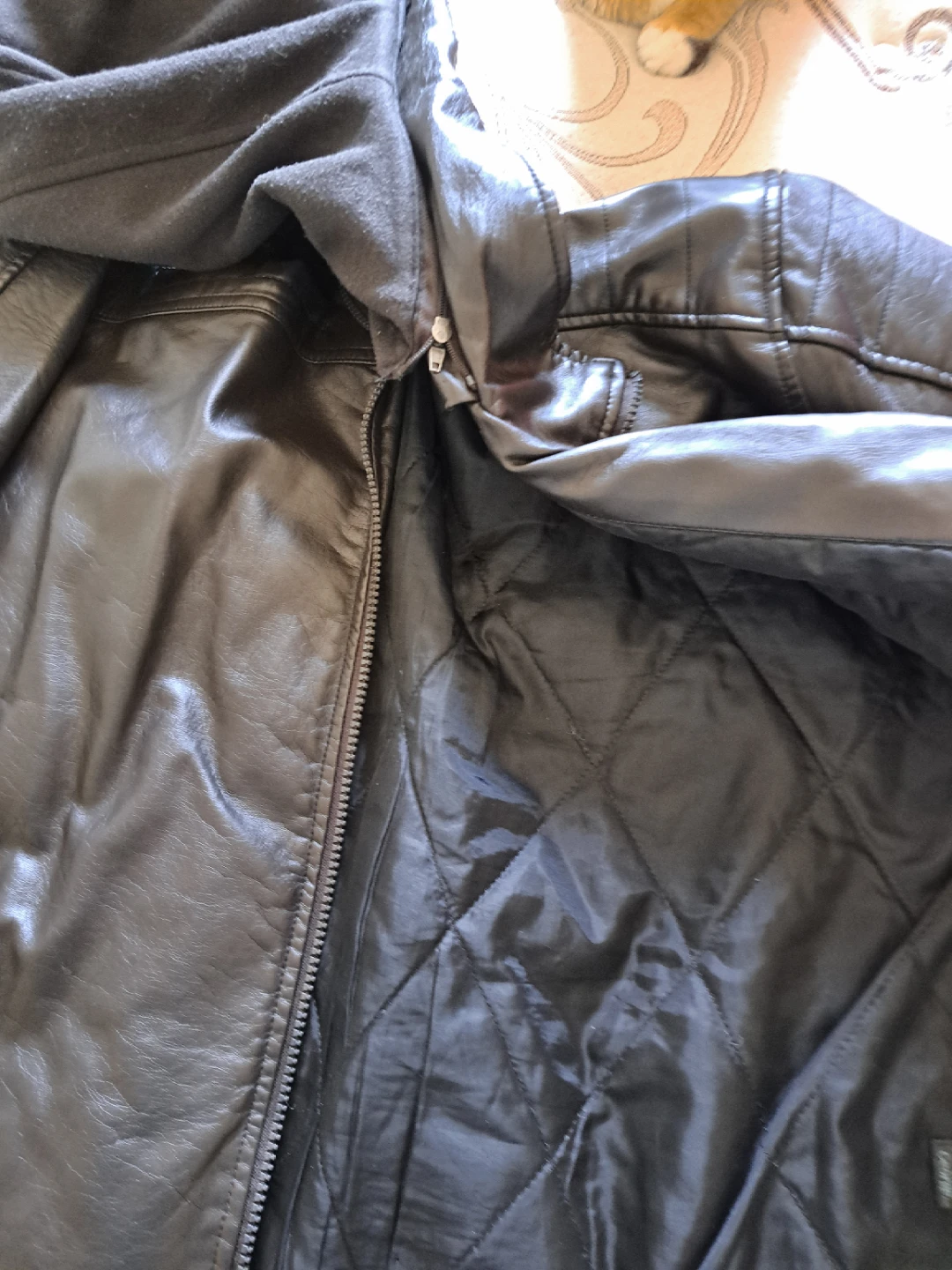 George Faux Leather Jacket with Hood - photo 3