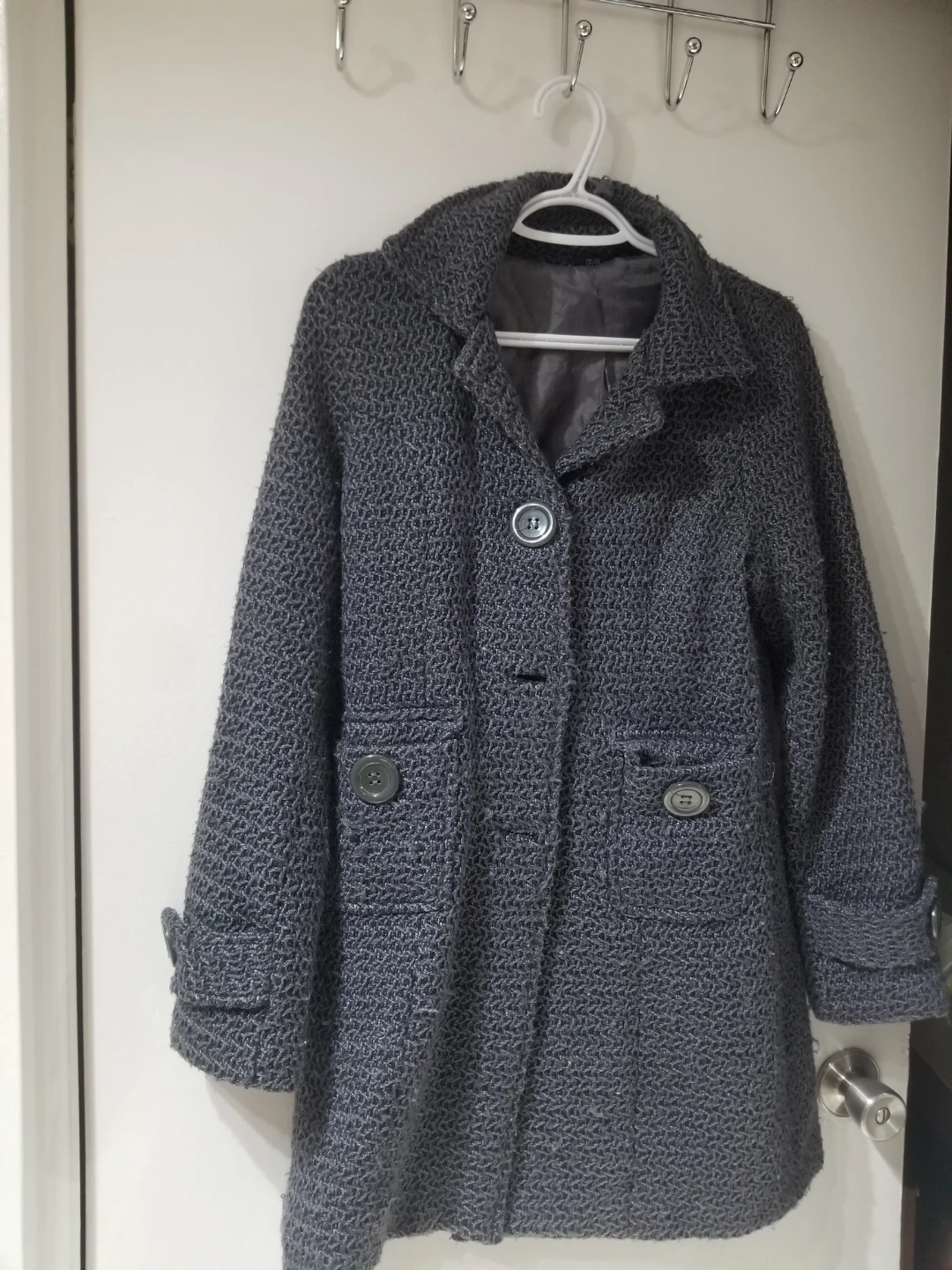 Grey Textured Coat