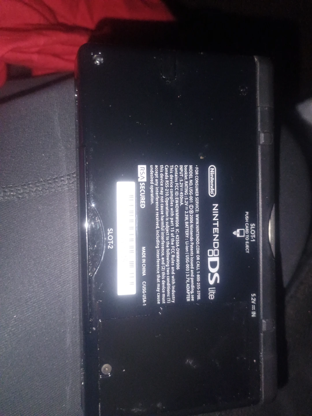 Nintendo DS Lite Black Console - photo 3
