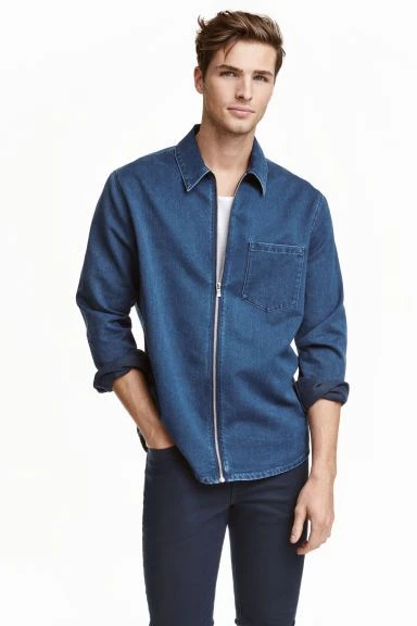H&M Denim Jacket (Indigo Blue, XL)