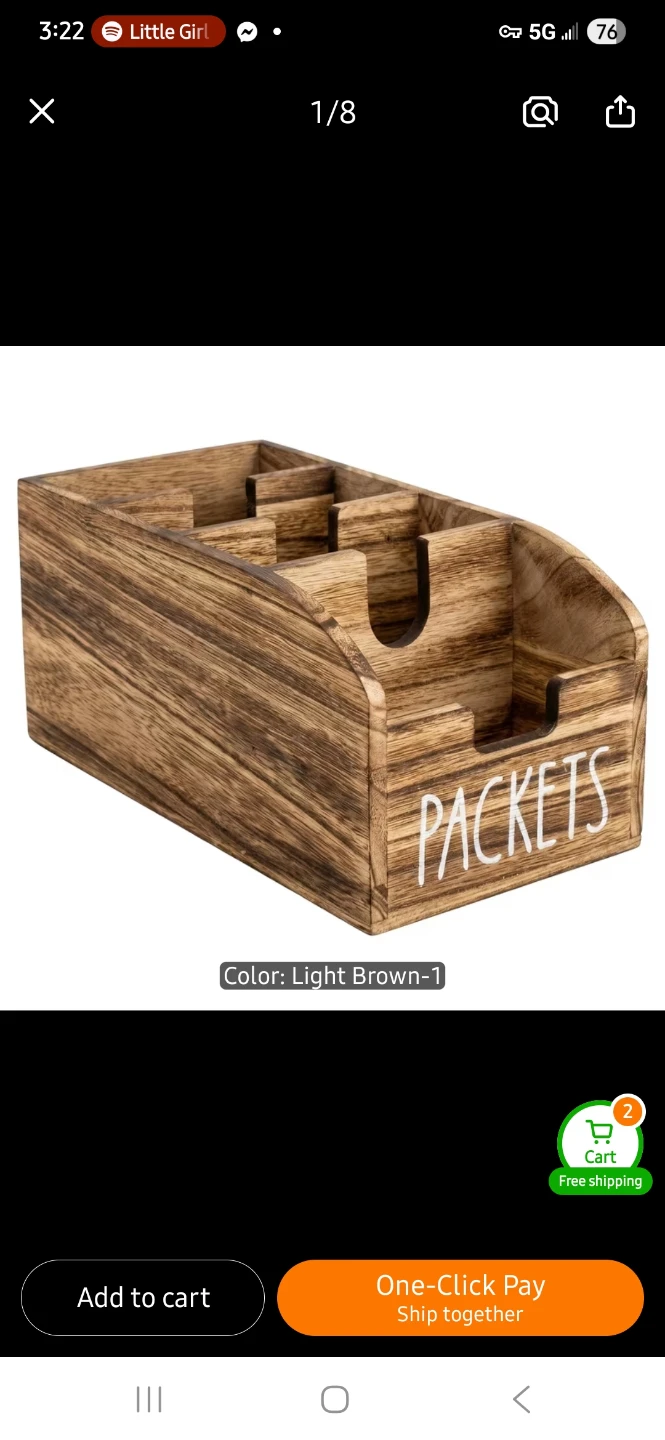 NEW Wooden Packet Organizer Holder