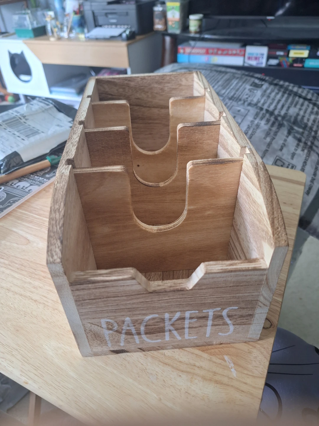 NEW Wooden Packet Organizer Holder - photo 3