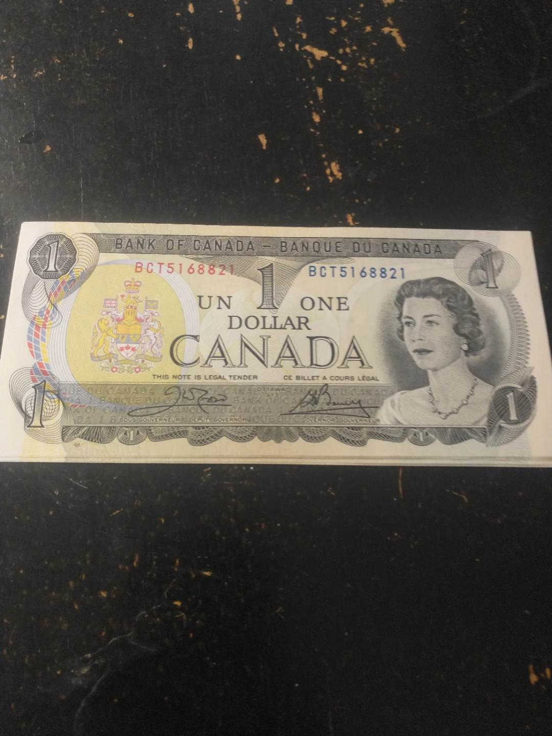 1973 Canada uncirculated $1 banknote