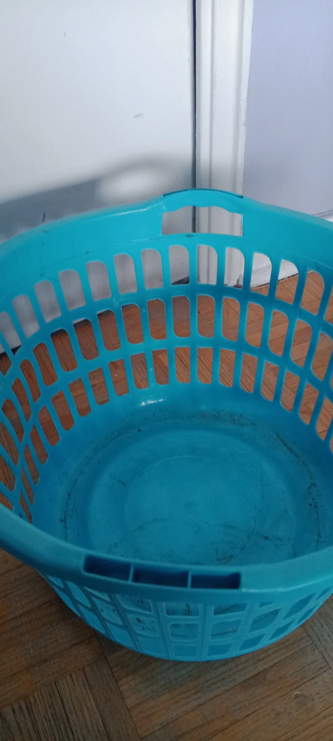 Blue Plastic Laundry Basket - photo 2