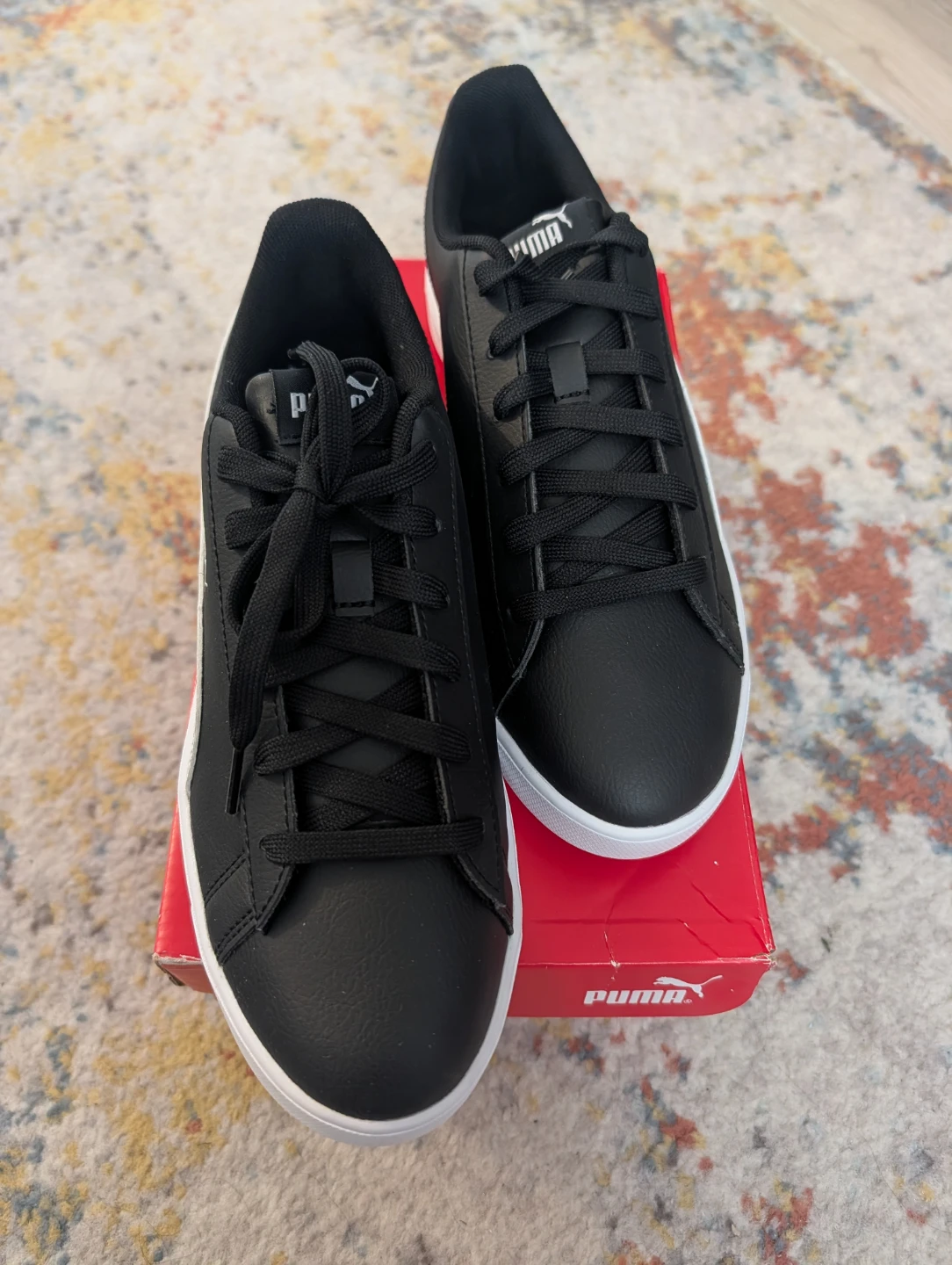 Puma Smash V2 Black White Sneakers - Women's Size 8 - photo 2