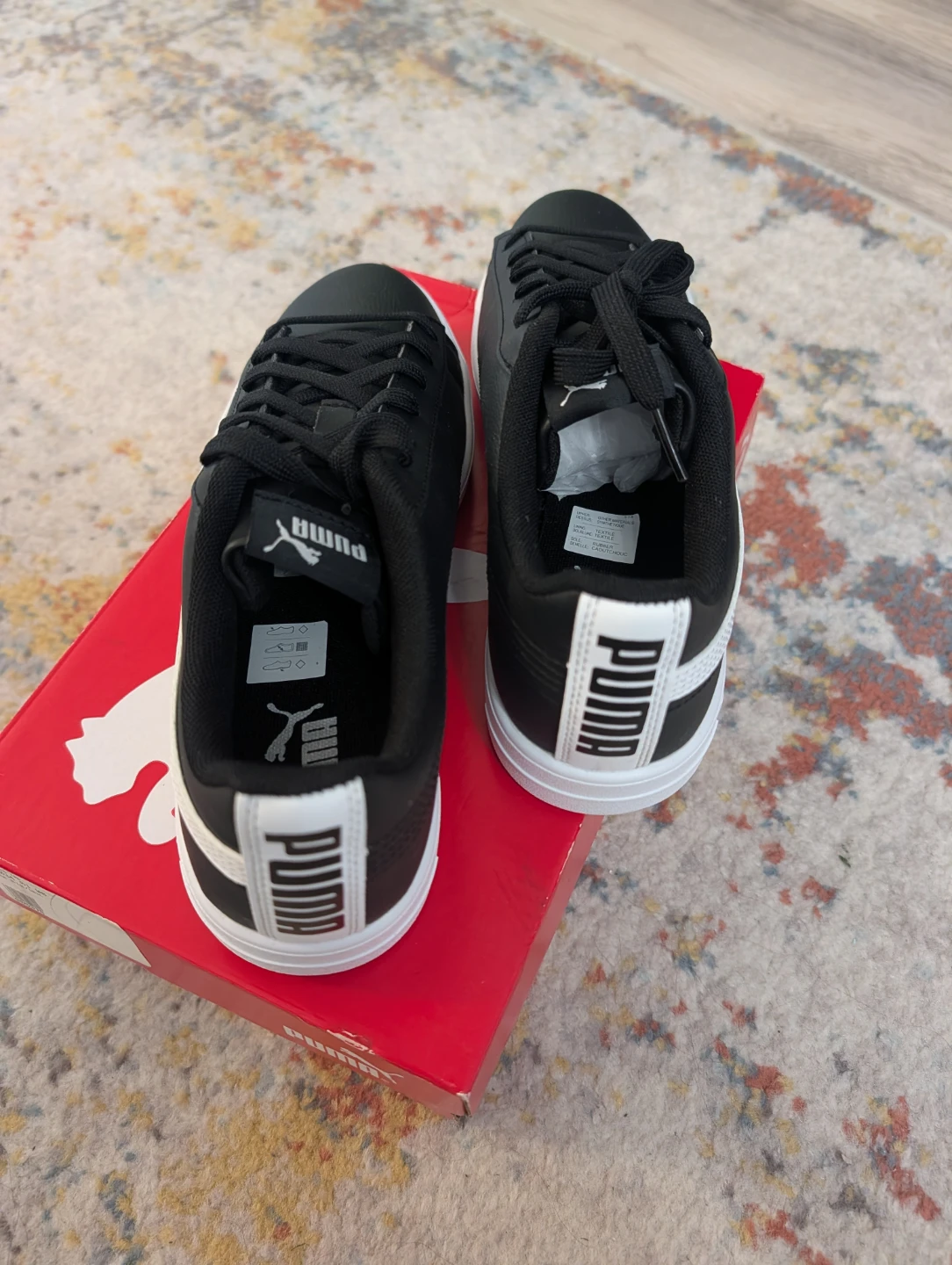 Puma Smash V2 Black White Sneakers - Women's Size 8 - photo 4