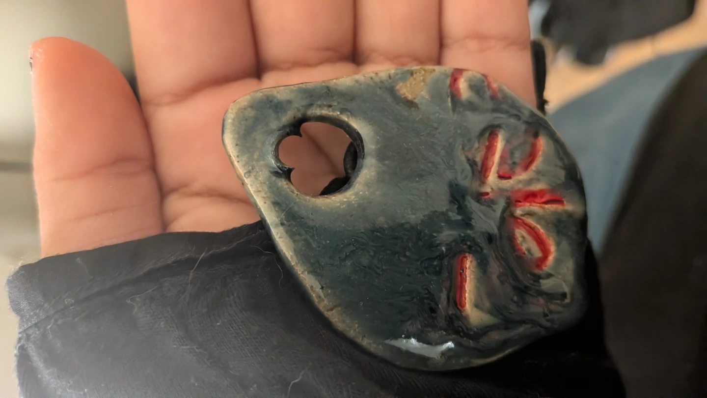 Handmade Ceramic Pendant - photo 2
