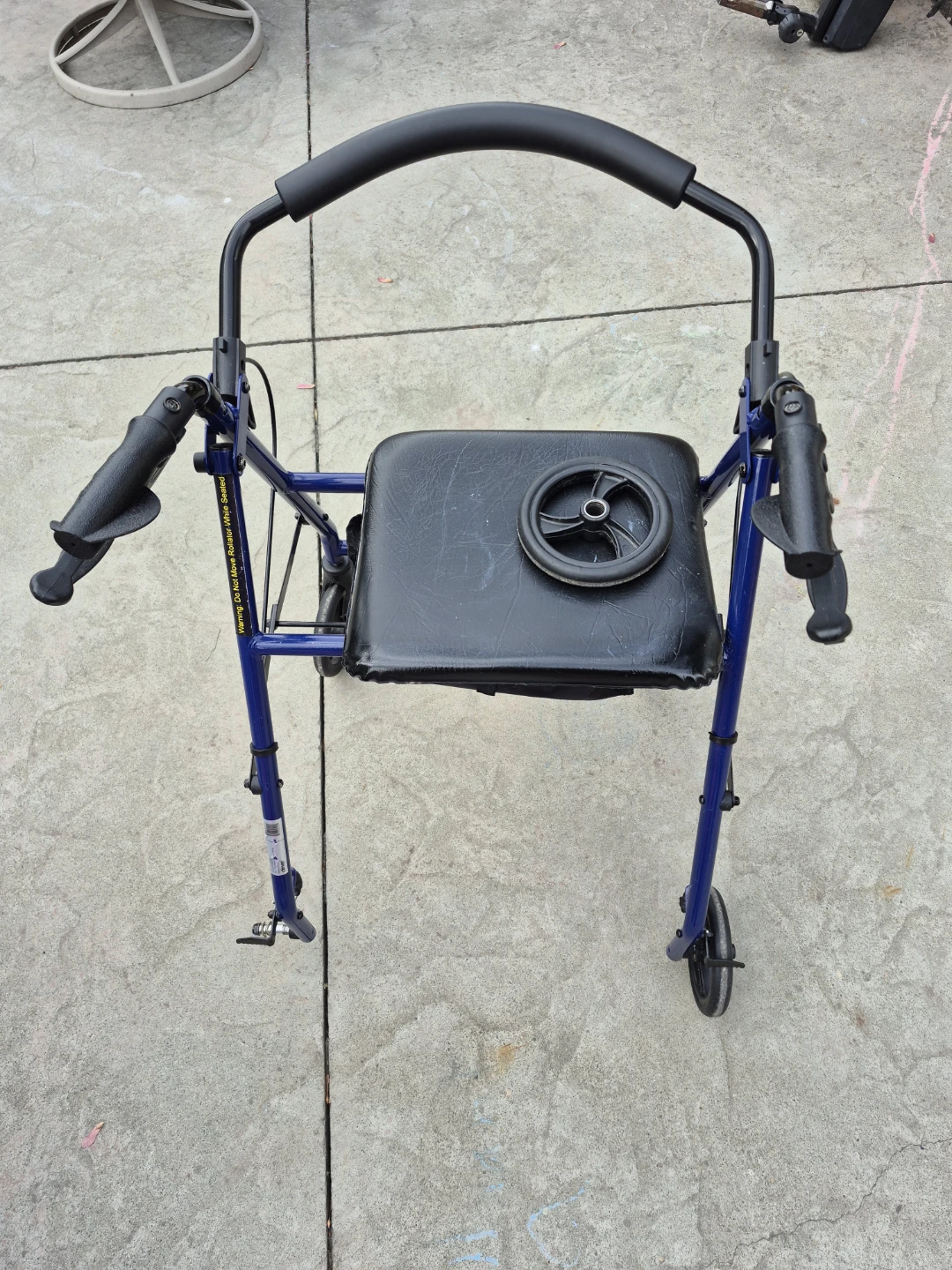 Blue Walker with Seat and Wheels