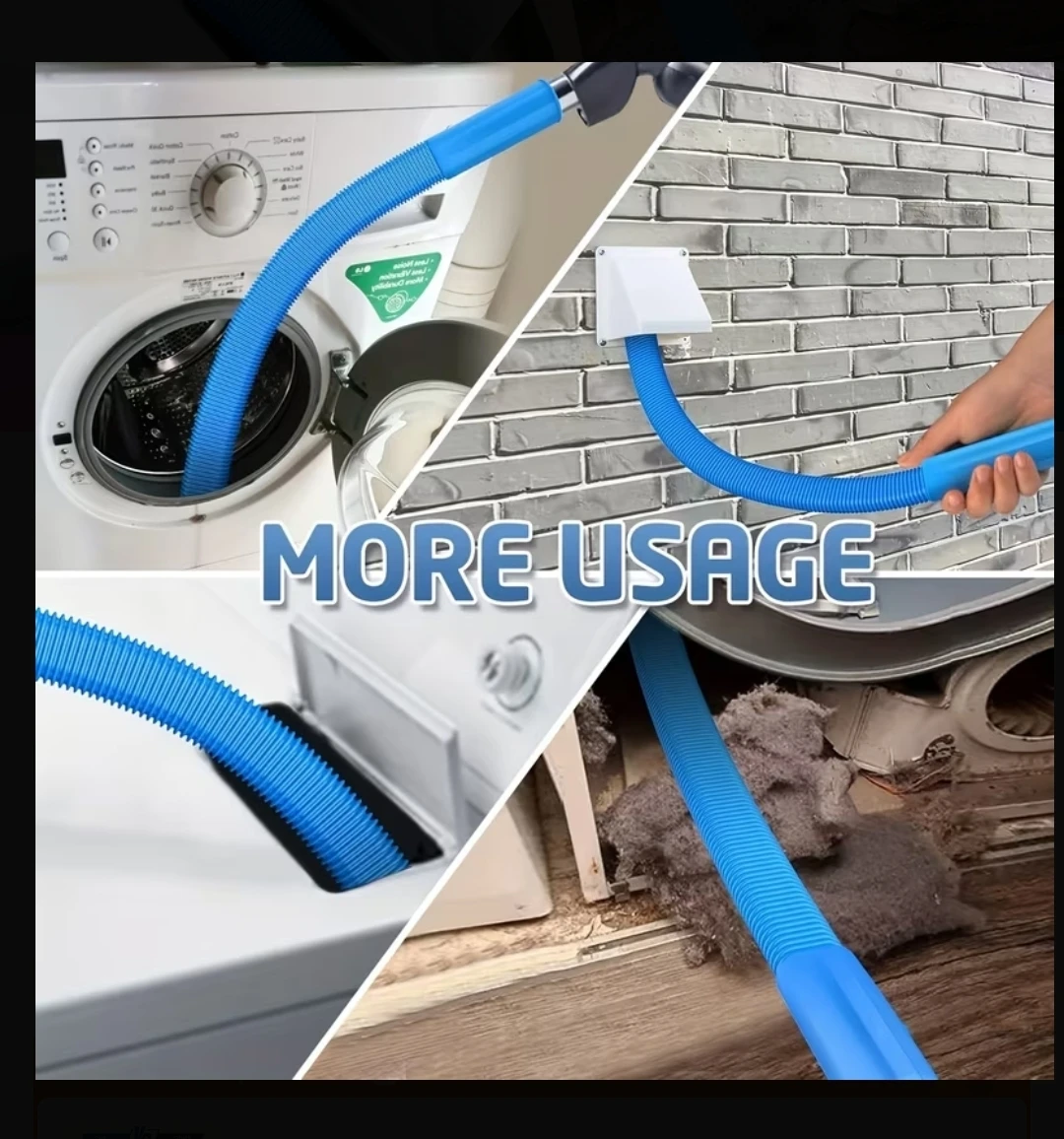 NEW Dryer Vent Cleaner Hose Universal Vaccum Cleaner can use - photo 3