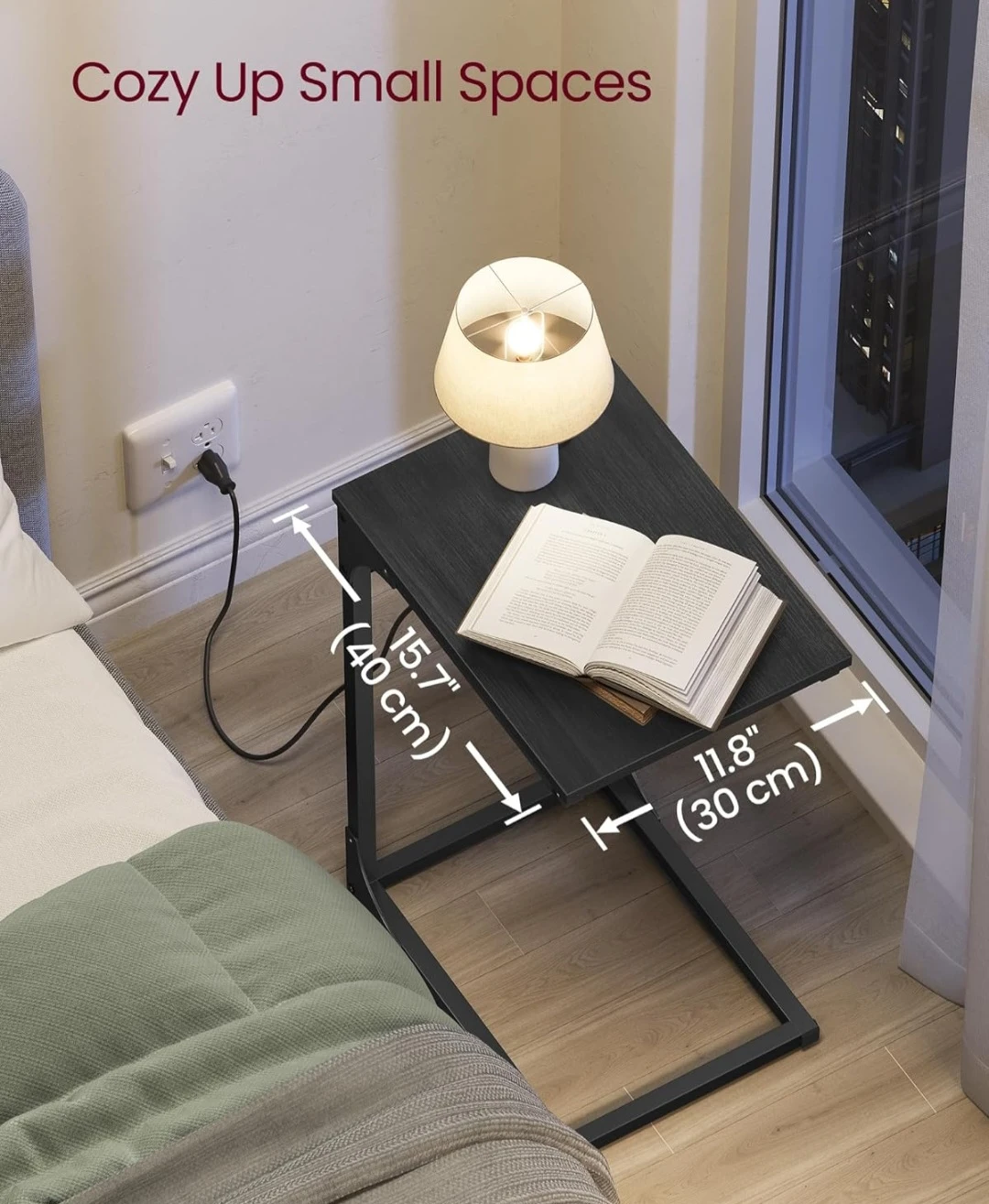 VASAGLE C-Table with Built-in Power Strip - photo 5
