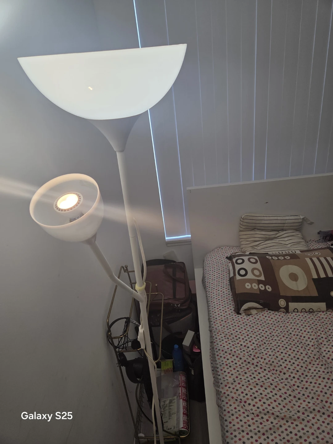 White Dual-Head Floor Lamp