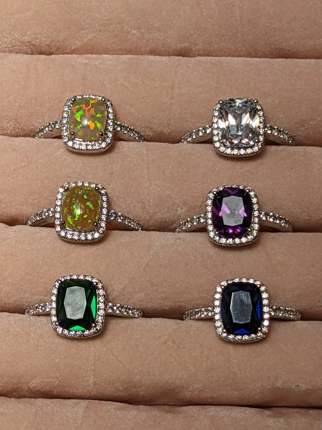 Size 7 Halo Rings