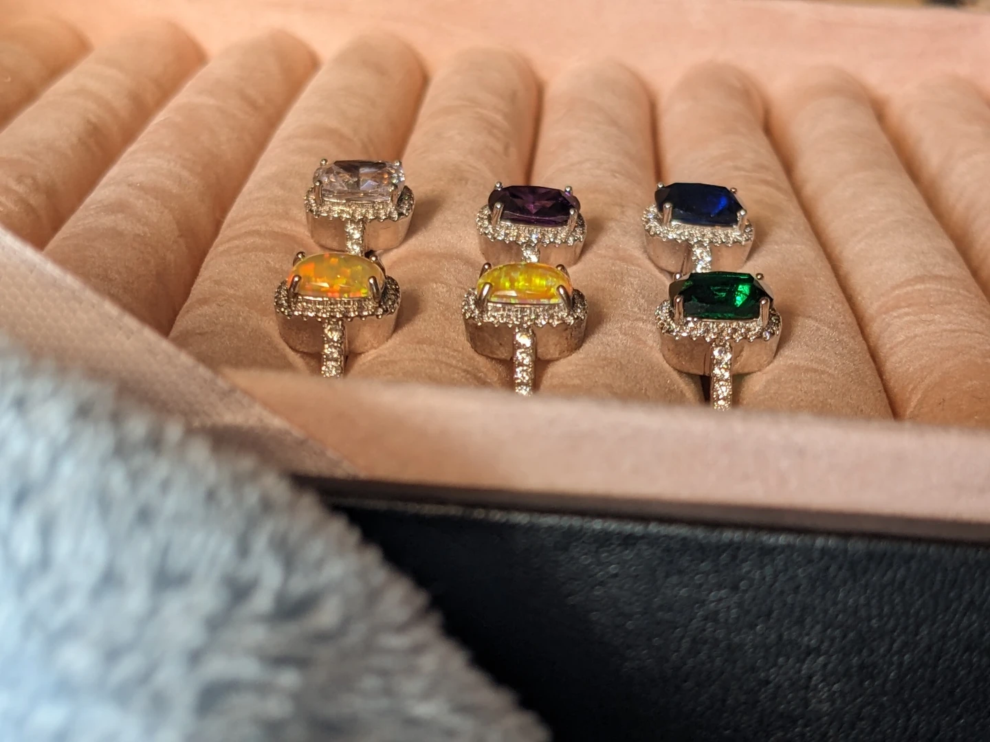 Size 7 Halo Rings - photo 2