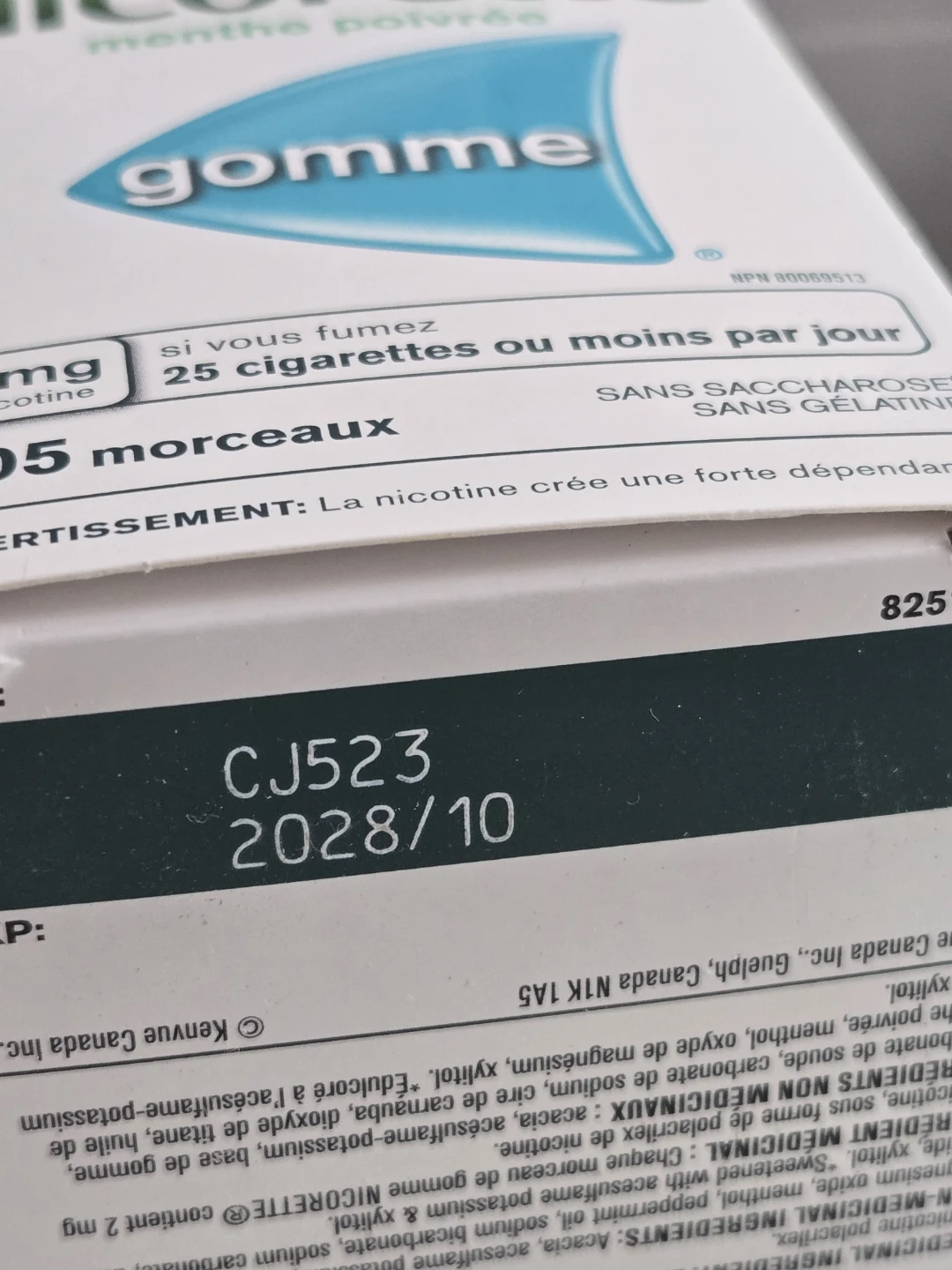 Nicorette Peppermint Gum - 2mg Nicotine, 105 Pieces - photo 2