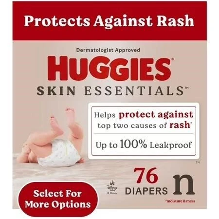 Huggies Skin Essentials Diapers - 76 count