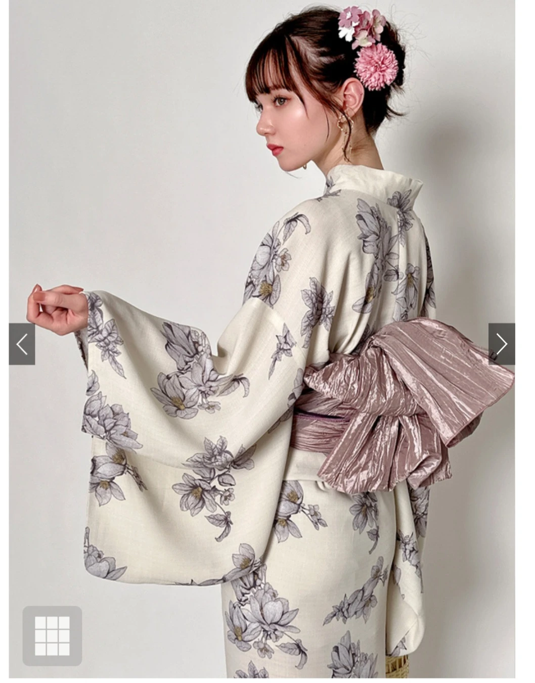 2 Piece Japanese Yukata Dress Set with belt - photo 4