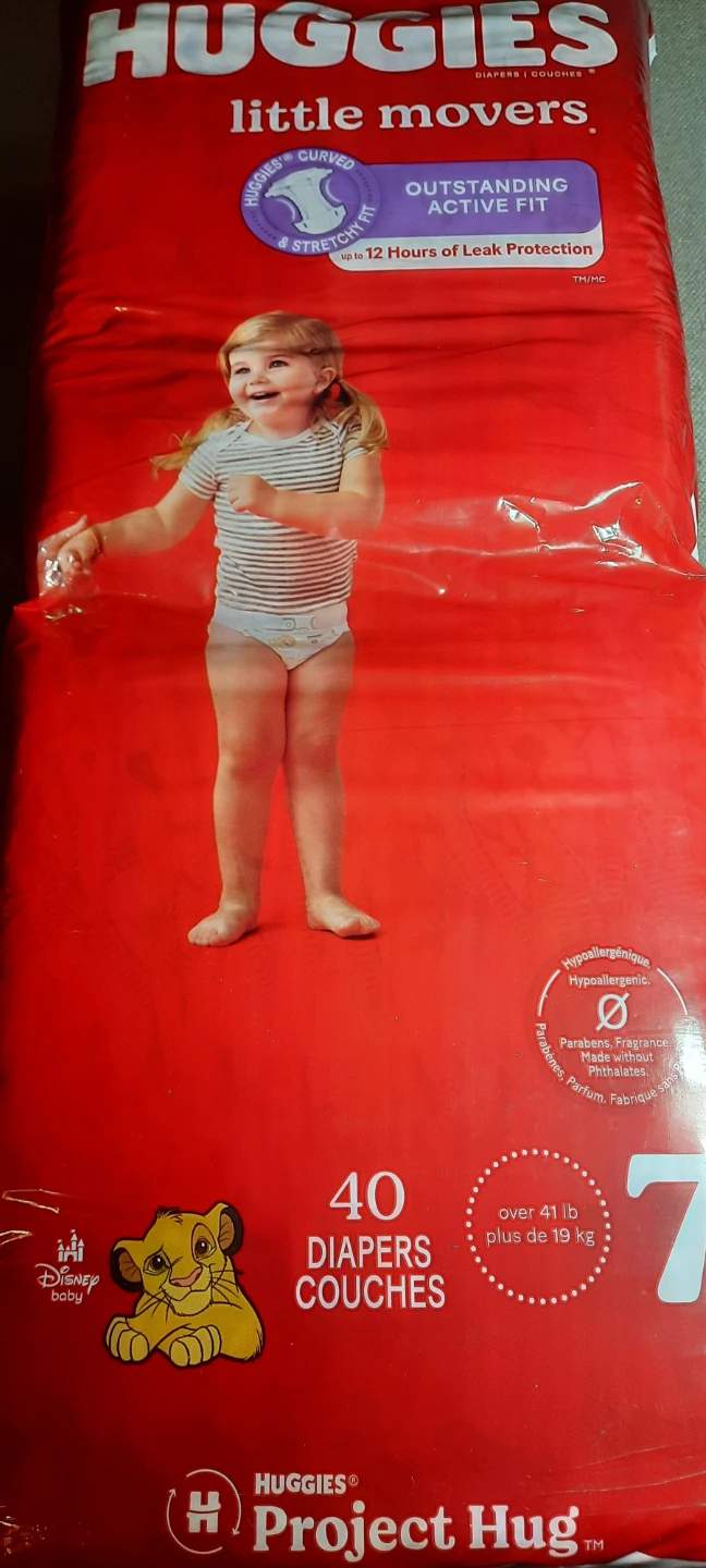 Sealed Huggies Little Movers Diapers - Size 7 - 40 Count - photo 2