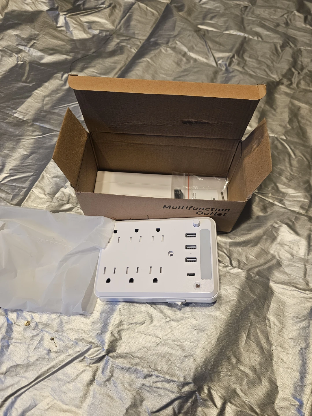 Multifunction Outlet with USB Ports and Night Light - photo 2