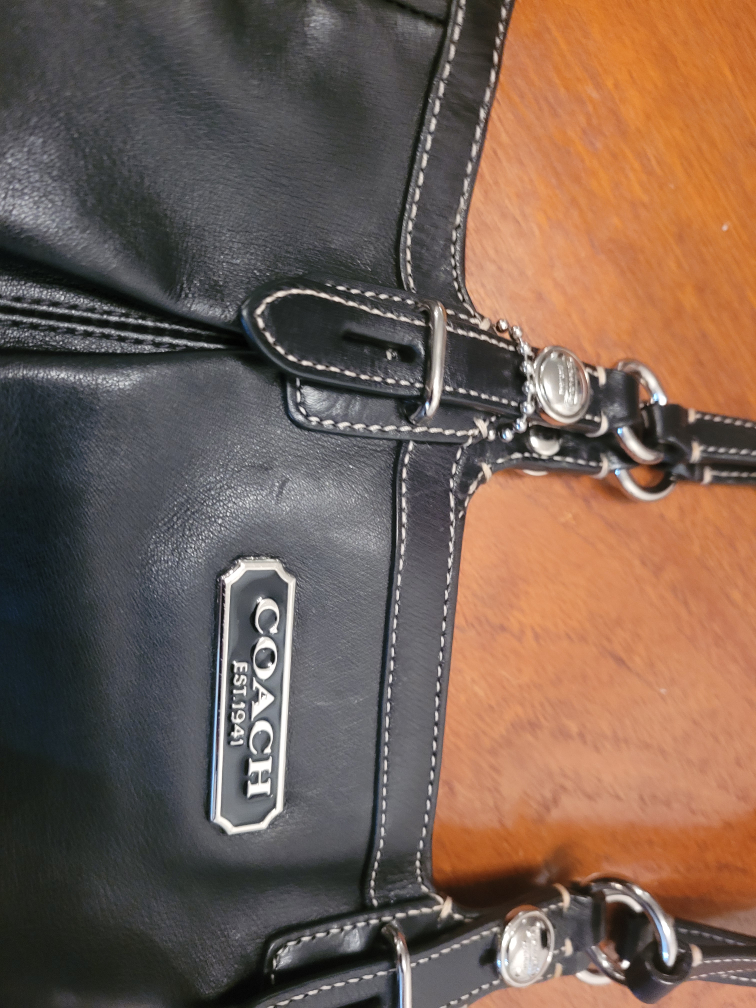 Coach Leather Tote Bag - Black - photo 2