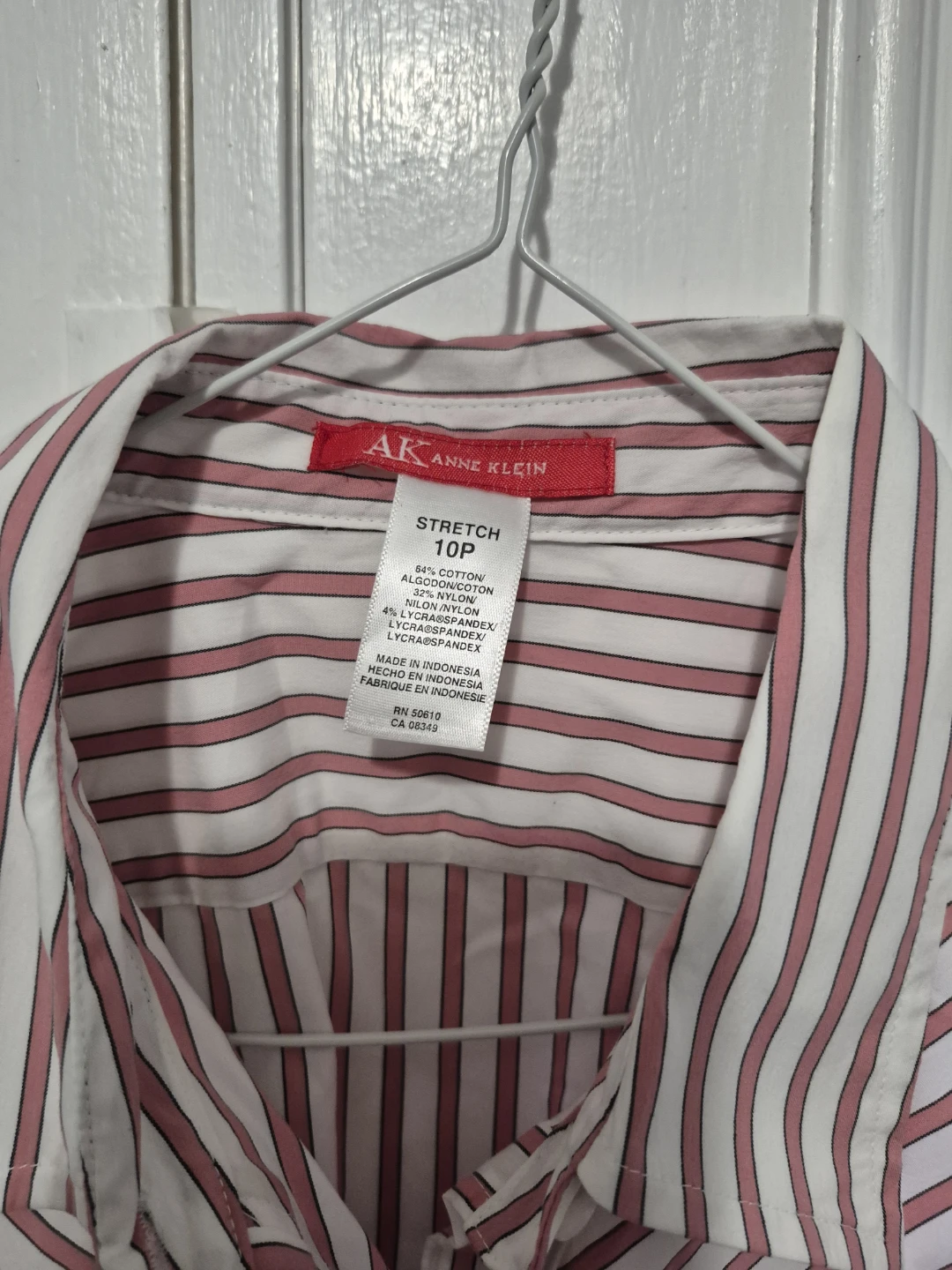 Anne Klein Striped Stretch Blouse - Size 10P - photo 2