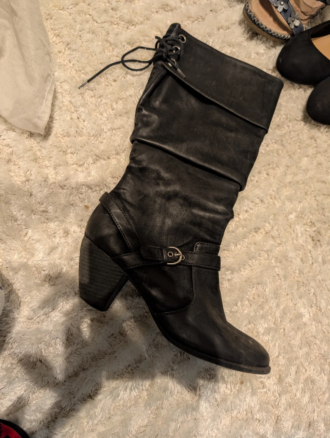 Women's Black Leather Boots