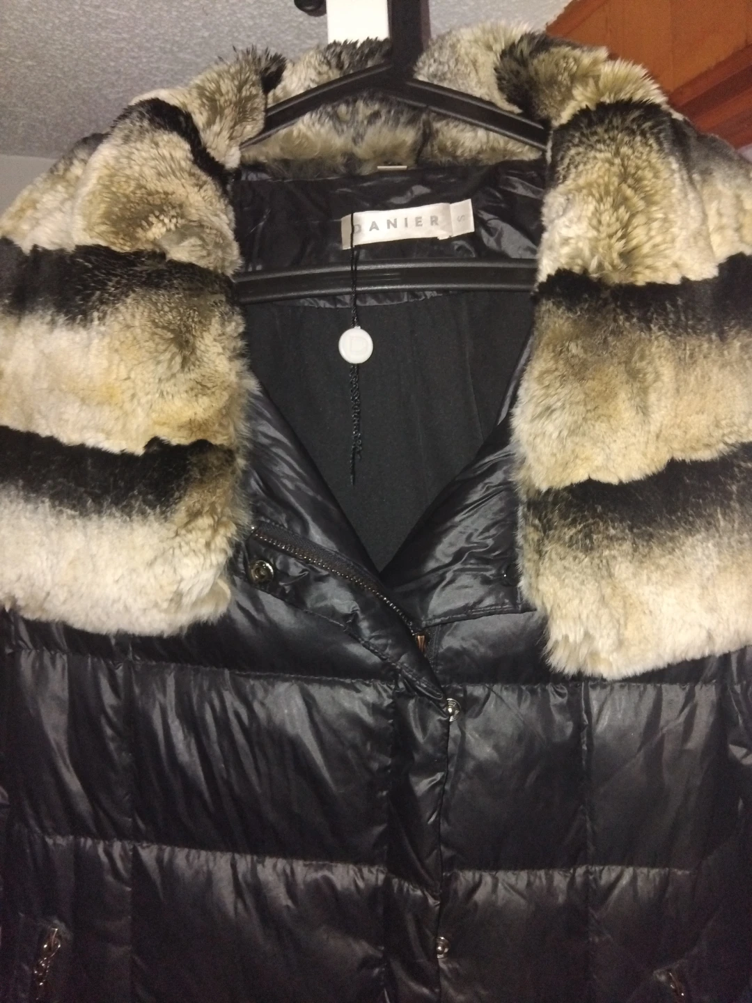 DANIER Puffer Coat with Fur Collar