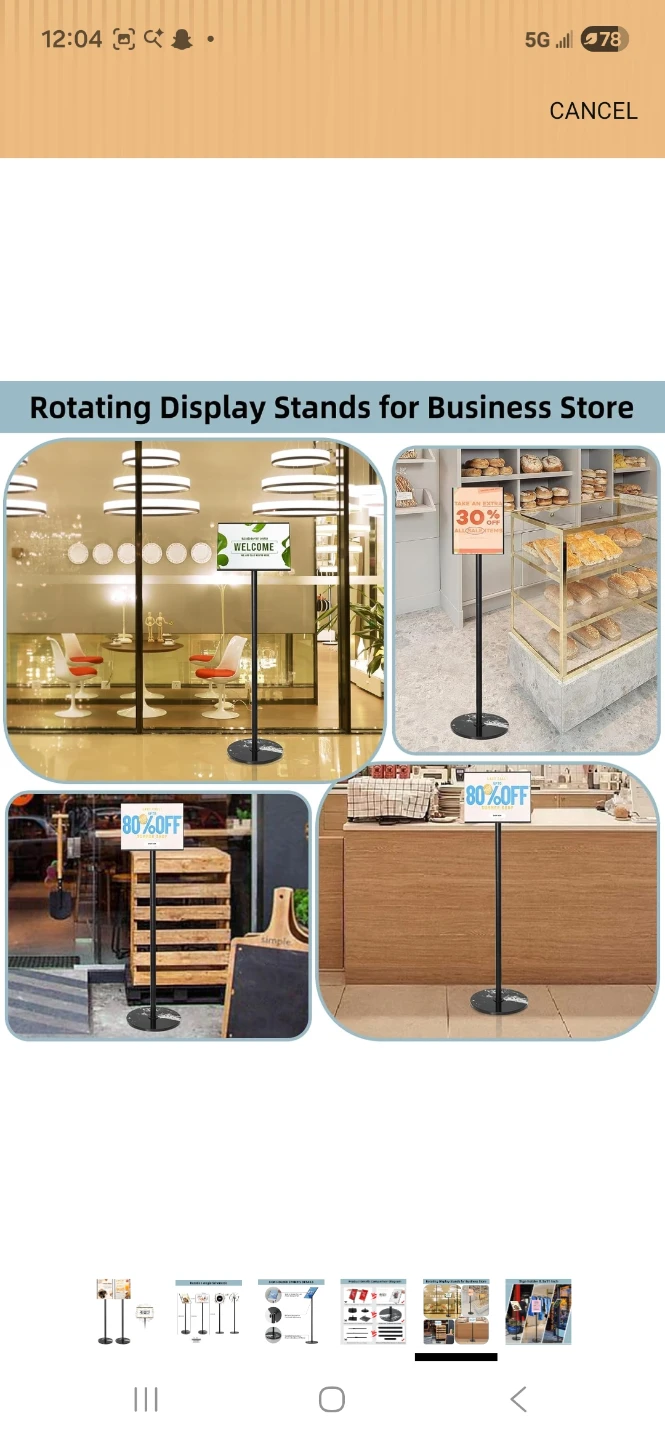 2 Pack Rotating Sign Holder Stand 8.5 x 11 Inch - photo 4