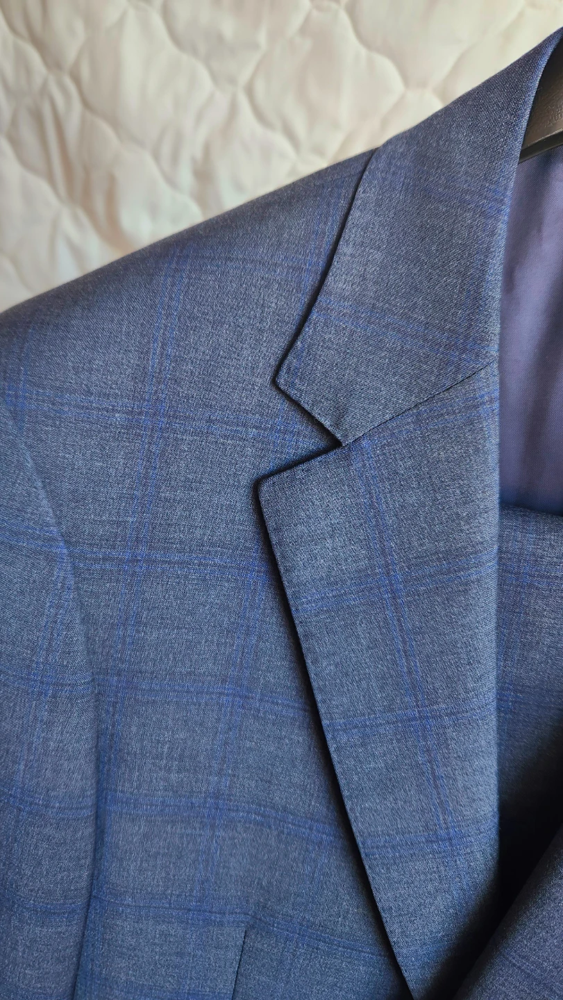 Canali Wool Suit - Navy Plaid - photo 2