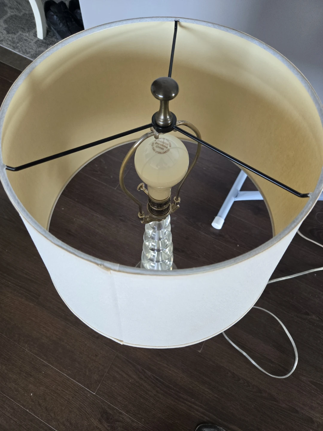 Stacked Crystal Bal Table Lamp - photo 3