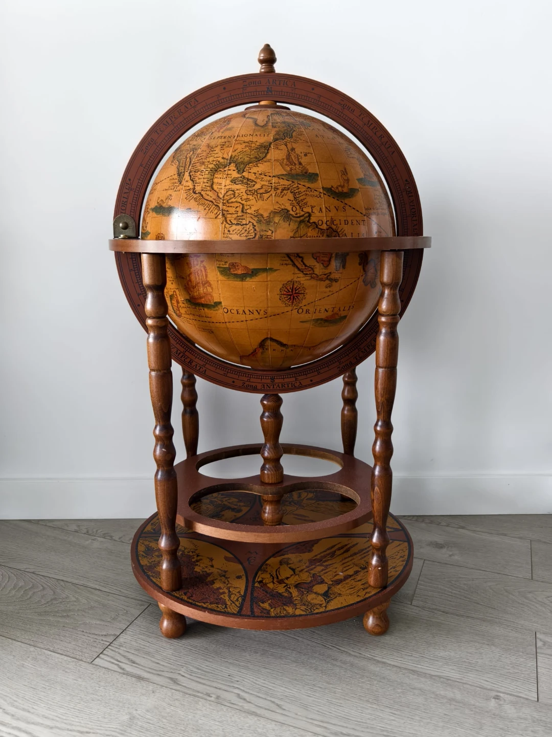 Vintage Globe Bar Cabinet – Excellent Condition – $120