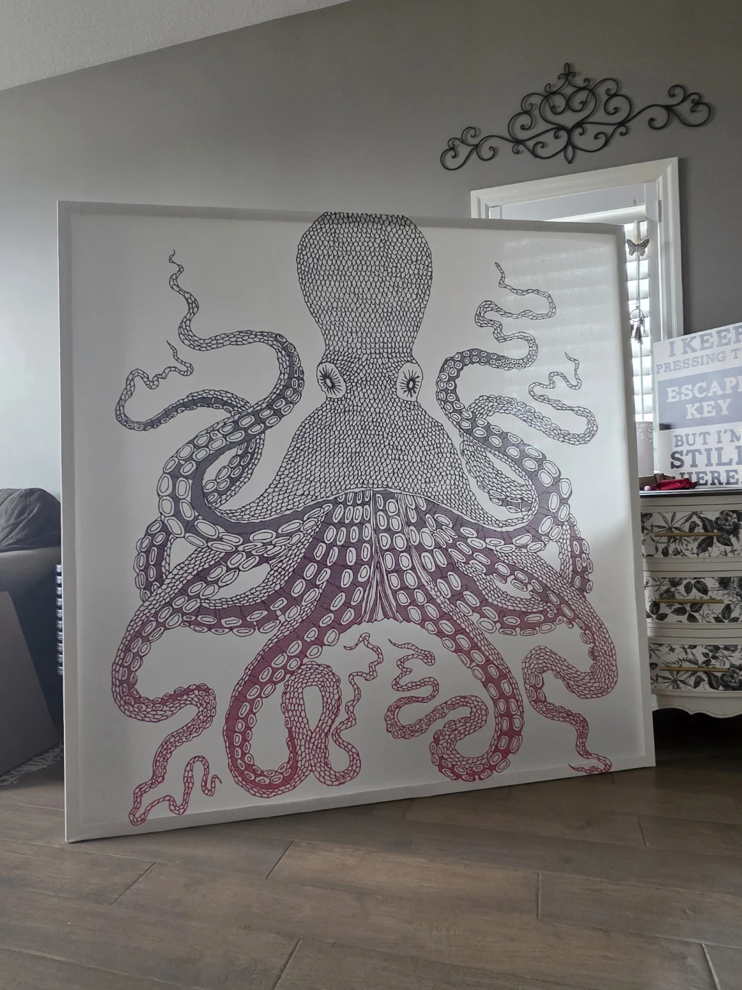 Large Canvas Octopus Wall Art