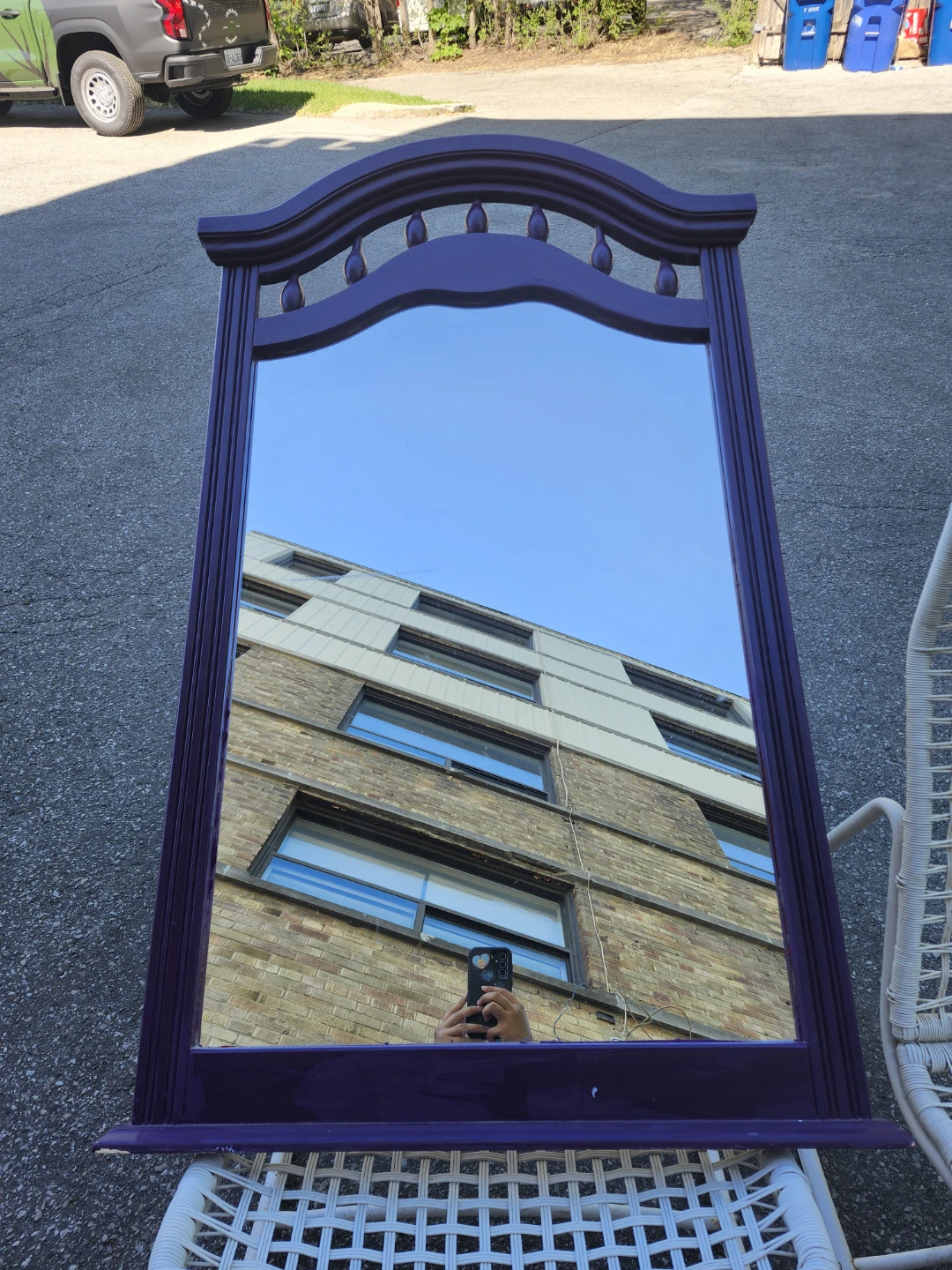 Large Purple Decorative Mirror