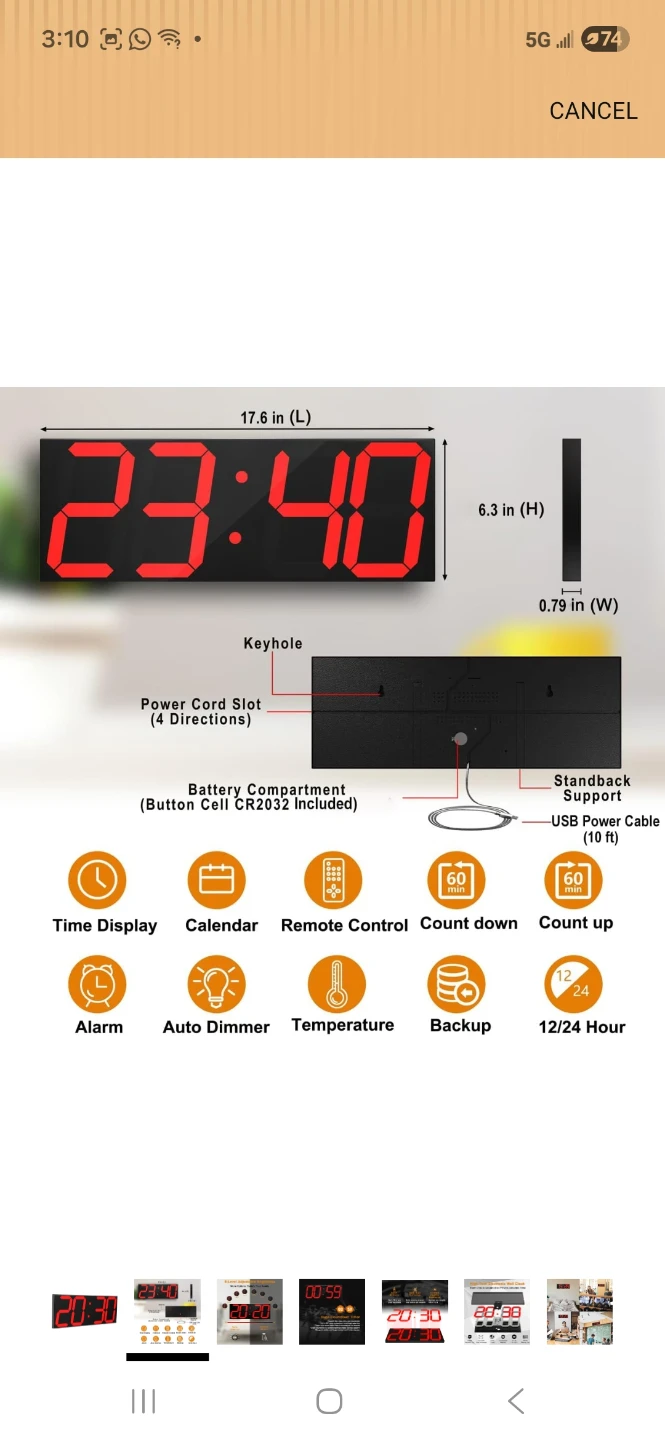 Huge LED Countdown Timer with Remote - photo 2