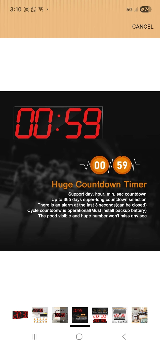 Huge LED Countdown Timer with Remote - photo 4