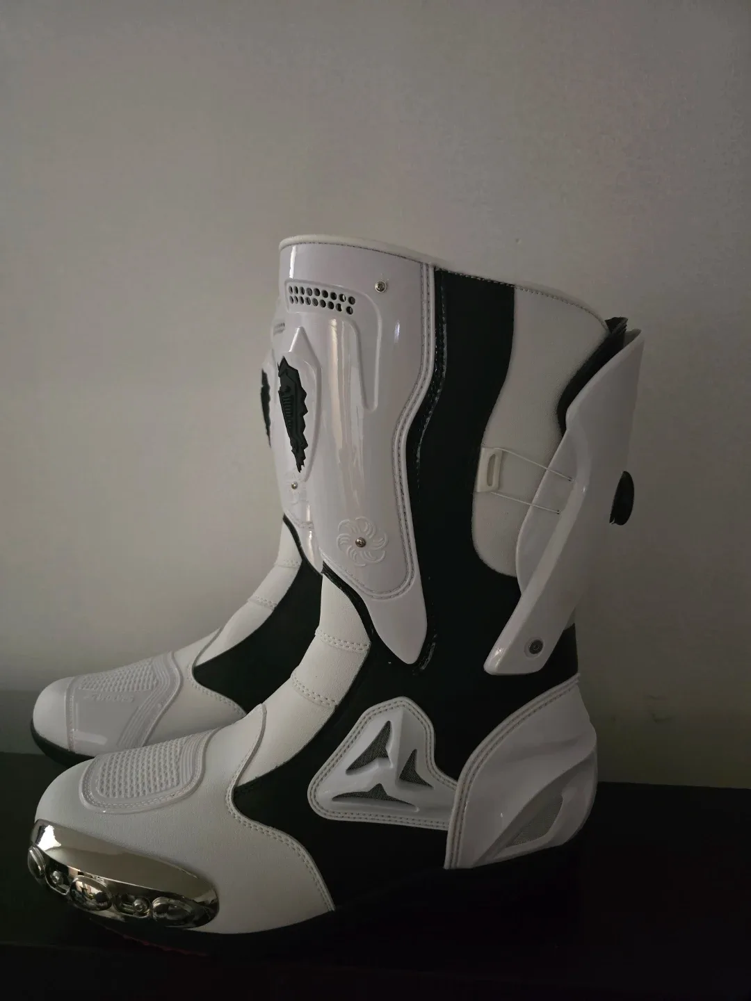 JG-WOLVES Motorcycle Boots - White/Black - photo 2