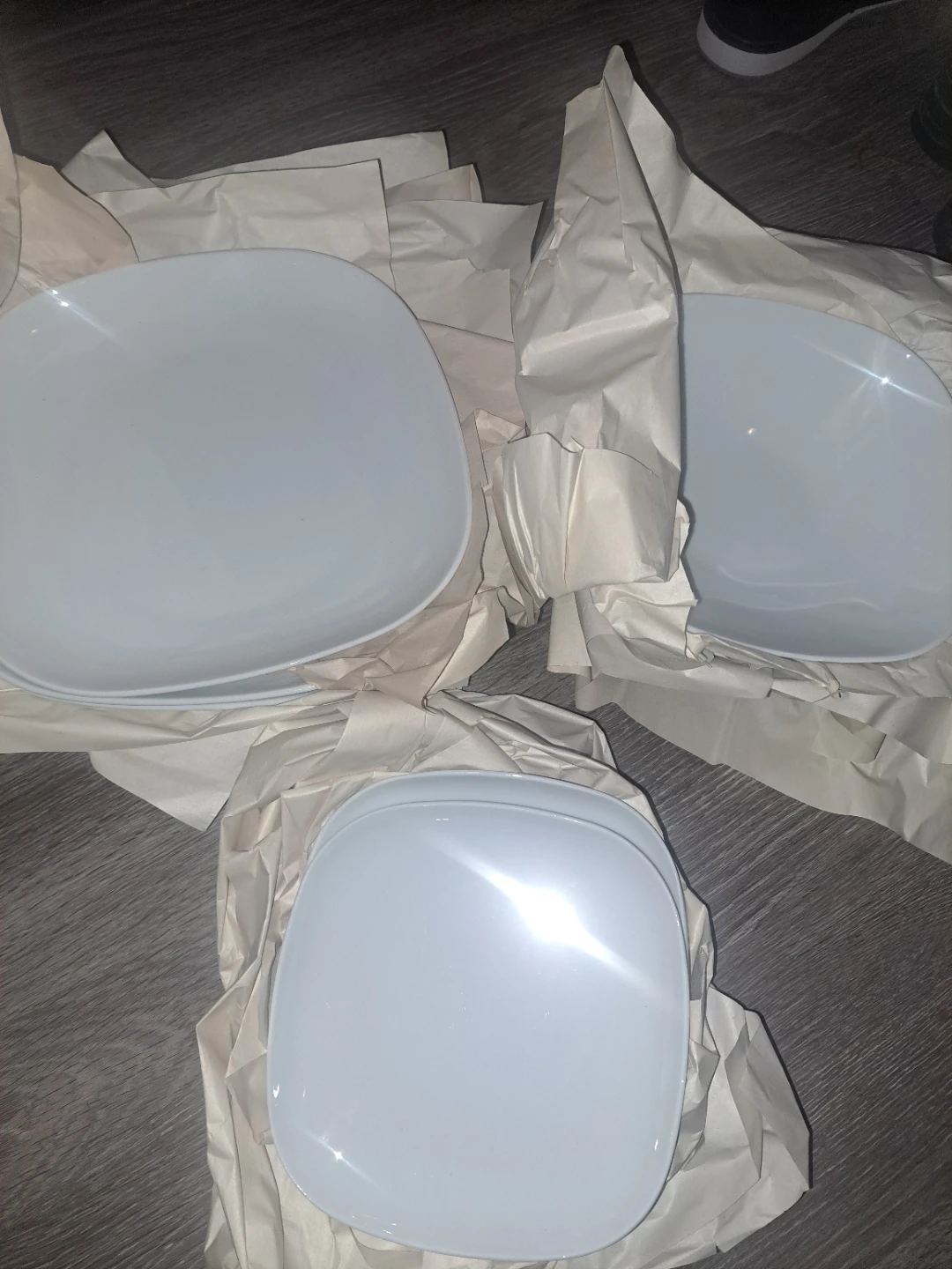 IKEA White Plates (Set of 3, 5 each)