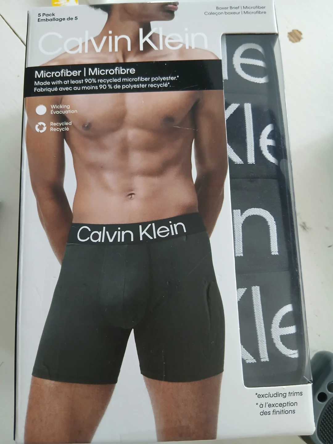 Calvin Klein 5 Pack Microfiber Boxer Briefs - Large