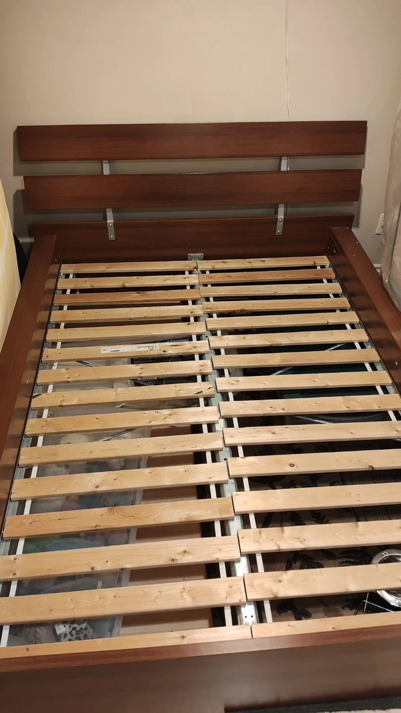 Double bed frame with mattress - photo 5