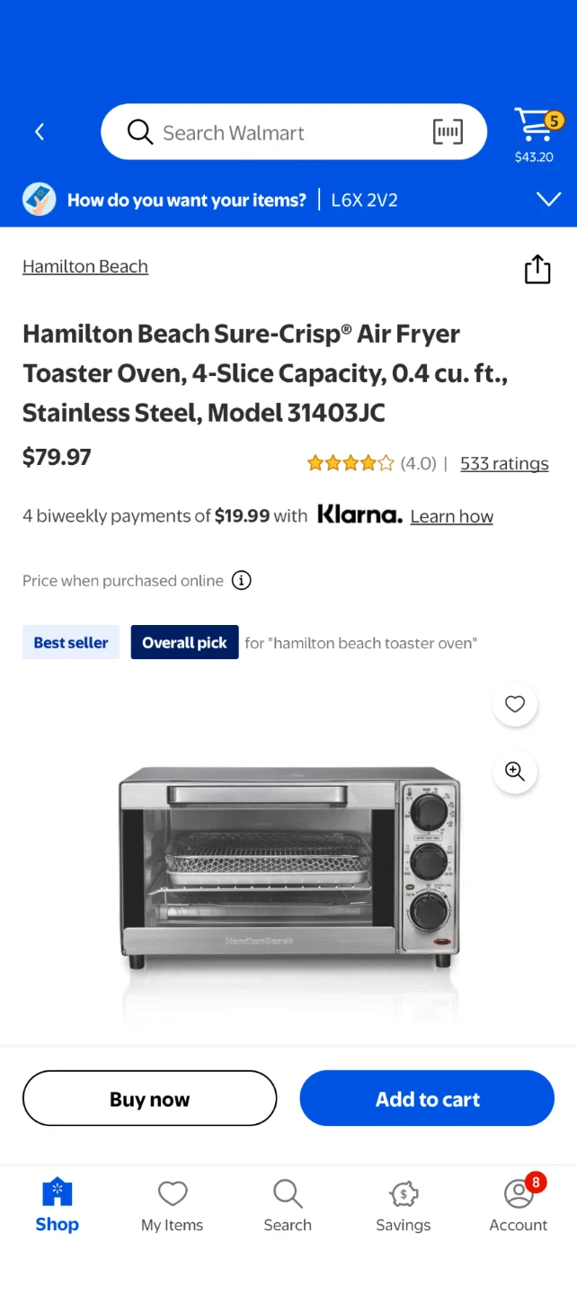 Hamilton Beach Sure-Crisp Air Fryer Toaster Oven - photo 4