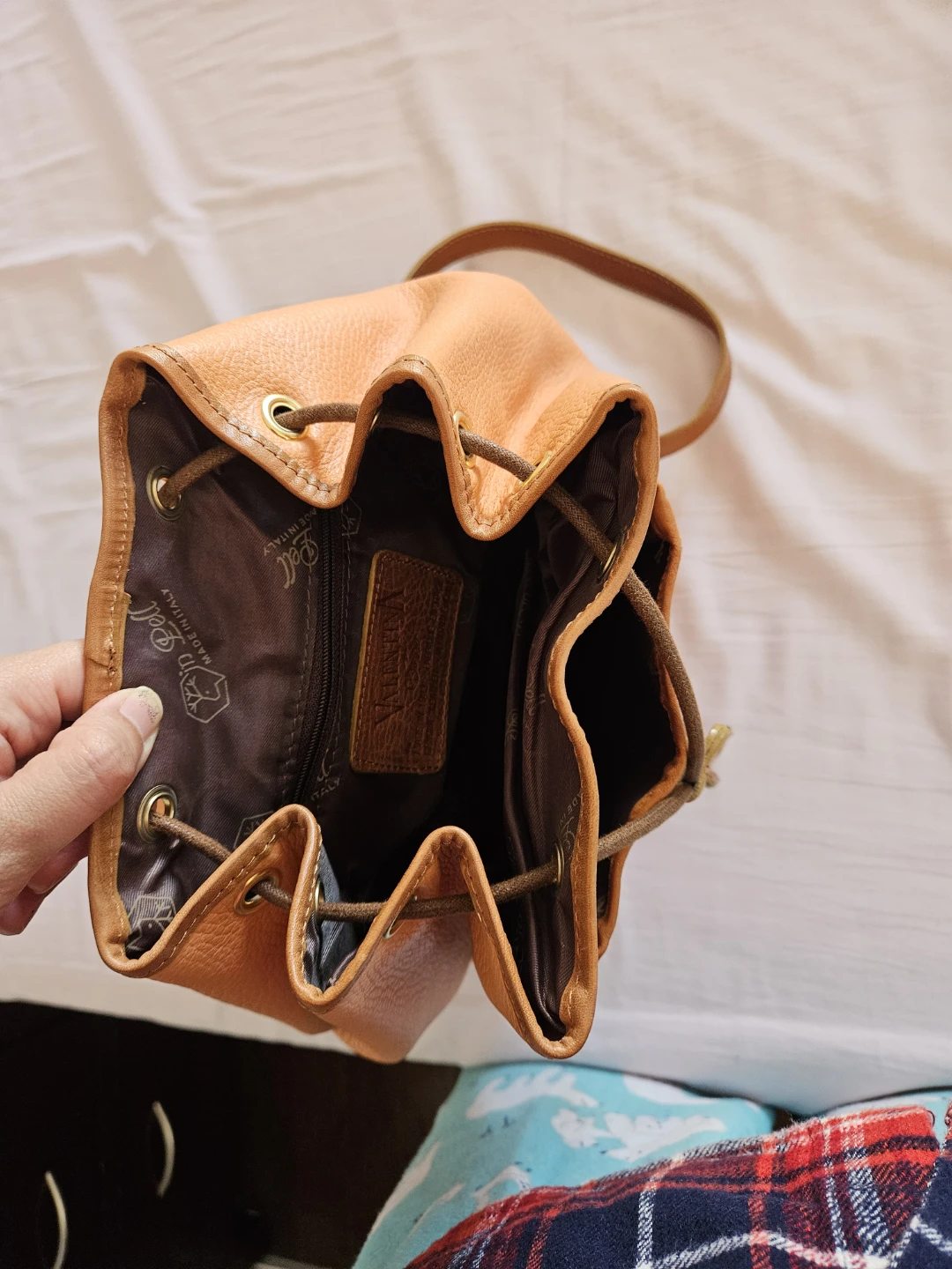 Valentina Leather Bucket Backpack - photo 3