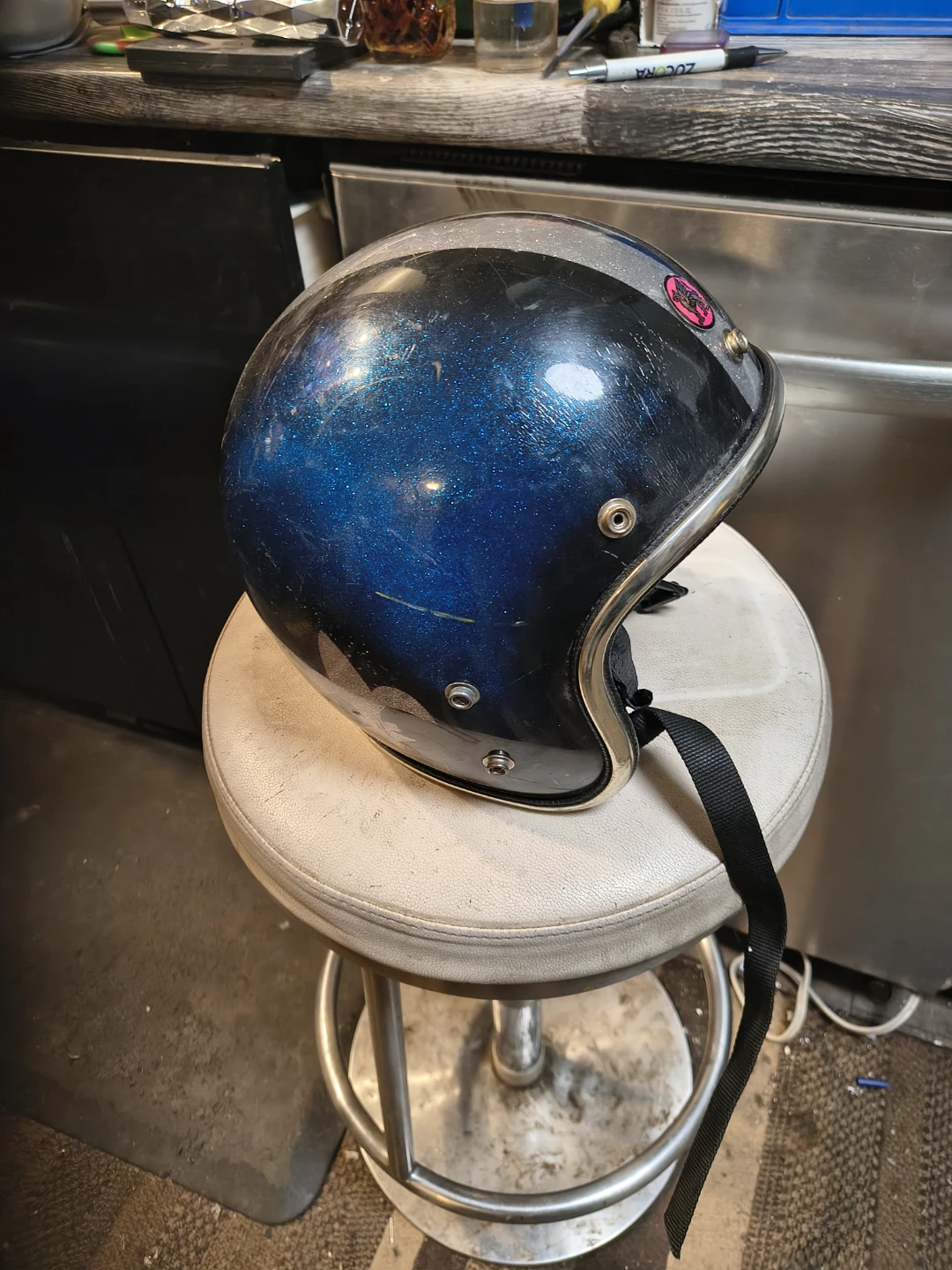Vintage Motorcycle Helmet - photo 2