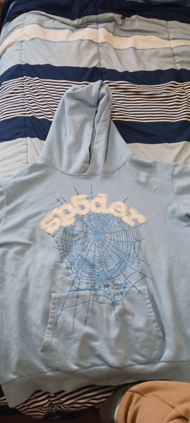 Sp5der Hoodie Baby Blue