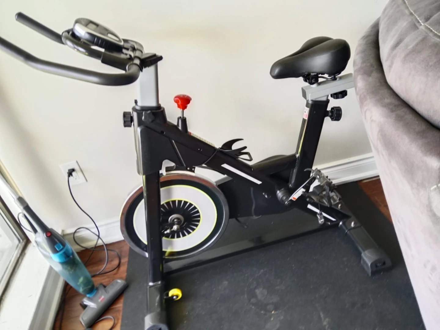 Black Spin Bike with Digital Display - photo 2