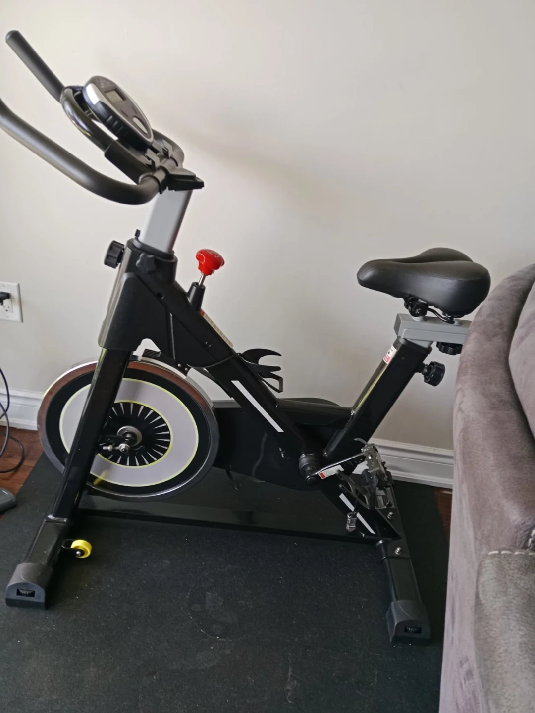 Black Spin Bike with Digital Display - photo 4