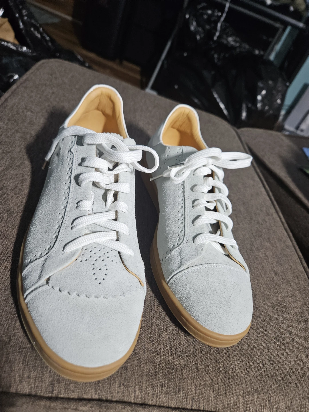 The Office of Angela Scott Suede Sneakers