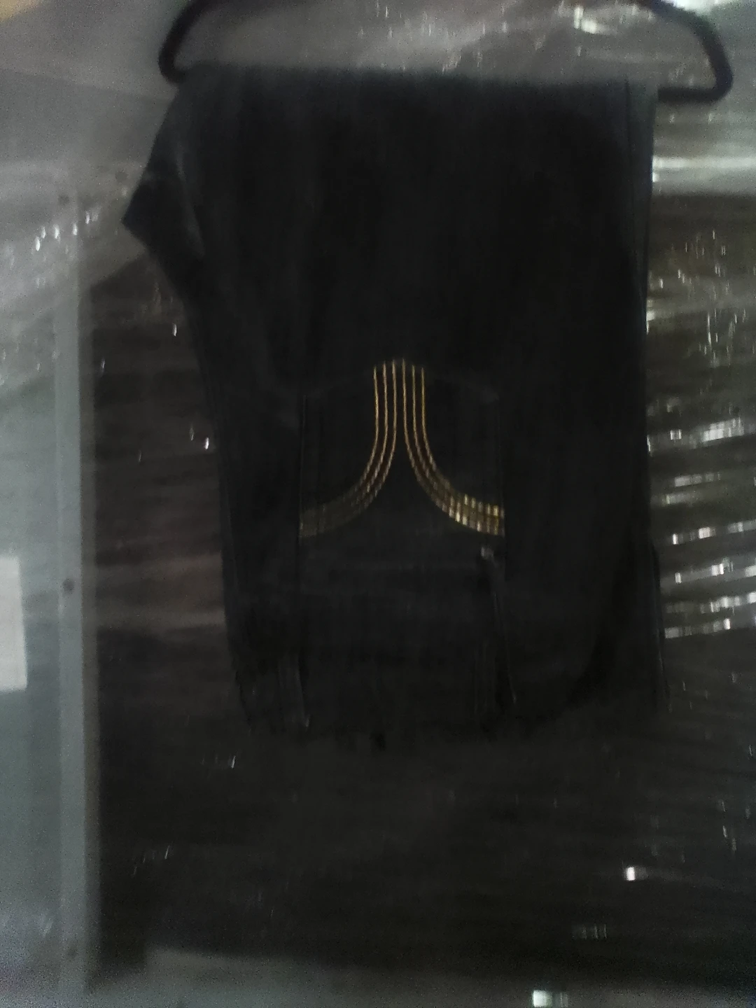 Dark Wash Jeans with Gold Stitching Detail